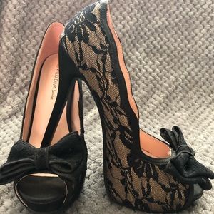 Lace high heels
